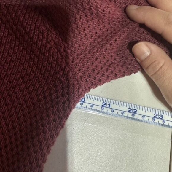 Max Studio Women’s Textured Cowl Neck Cranberry Red Cozy Sweater Size Medium - Picture 5 of 10